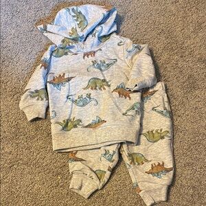 Carter's Gray Dinosaur Hoodie and Pants Set